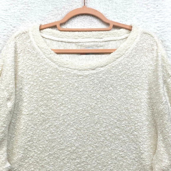 Free People Beach Sweater Womens Extra Small Cream Cozy Fall Minimalist Basic - Picture 3 of 11